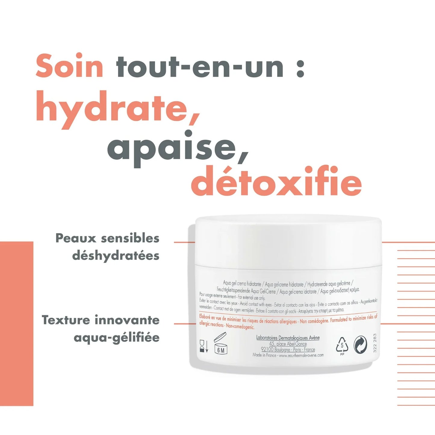 AVÈNE HYDRANCE AQUA-GEL CRÈME HYDRATANTE - 50 ML