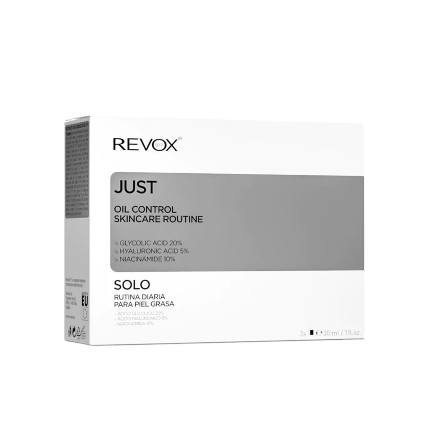 REVOX B77 JUST OIL CONTROL SKINCARE ROUTINE - 3 × 30 ML