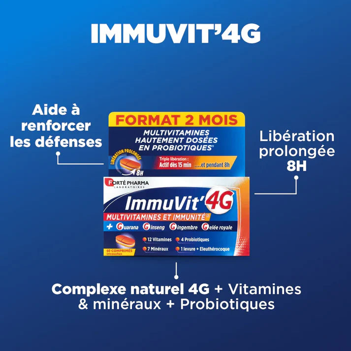 FORTÉ PHARMA IMMUVIT’4G MULTIVITAMINES ET IMMUNITÉ - 30 COMPRIMÉS