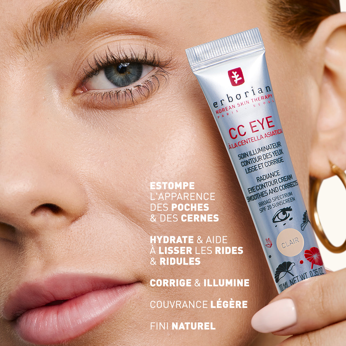 ERBORIAN CC EYE CRÈME CONTOUR DES YEUX DORÉ - 10 ML