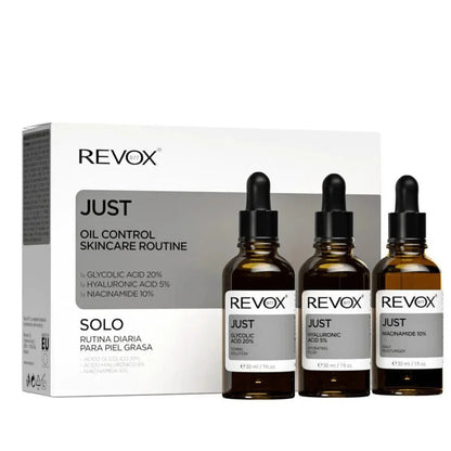 REVOX B77 JUST OIL CONTROL SKINCARE ROUTINE -  3 × 30 ML