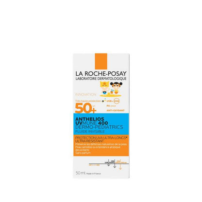 LA ROCHE POSAY ANTHELIOS UVMUNE 400 DERMO-PEDIATRICS FLUIDE INVISIBLE SANS PARFUM SPF50+ - 50 ML