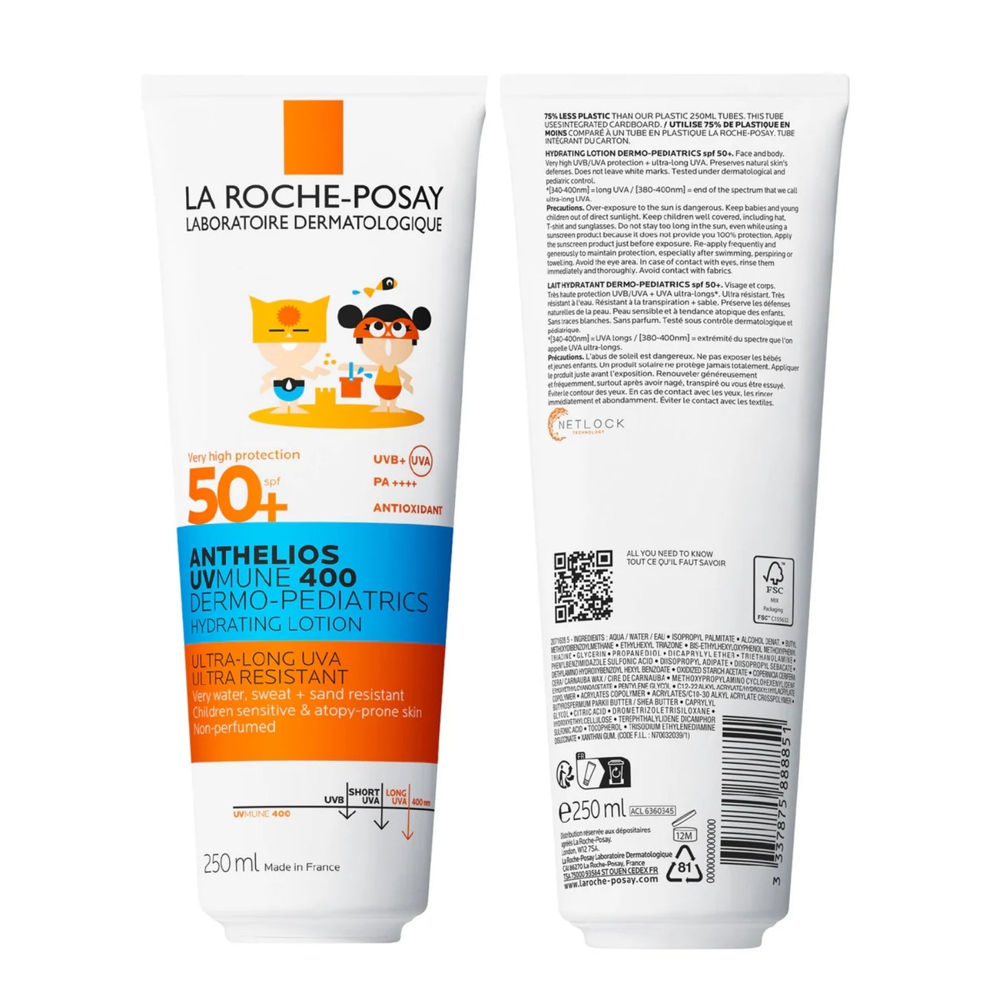 LA ROCHE-POSAY ANTHELIOS LAIT SOLAIRE ENFANTS VISAGE & CORPS - 250 ML