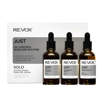 REVOX B77 JUST OIL CONTROL SKINCARE ROUTINE -  3 × 30 ML