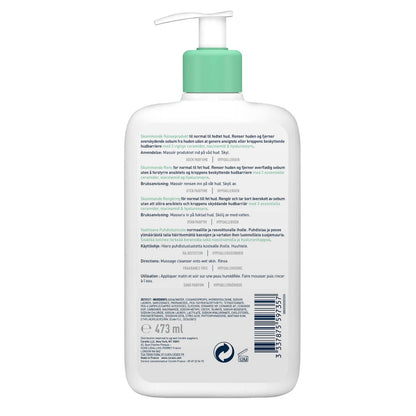 CERAVE GEL MOUSSANT NETTOYANT PEAU NORMALE À GRASSE - 473 ML