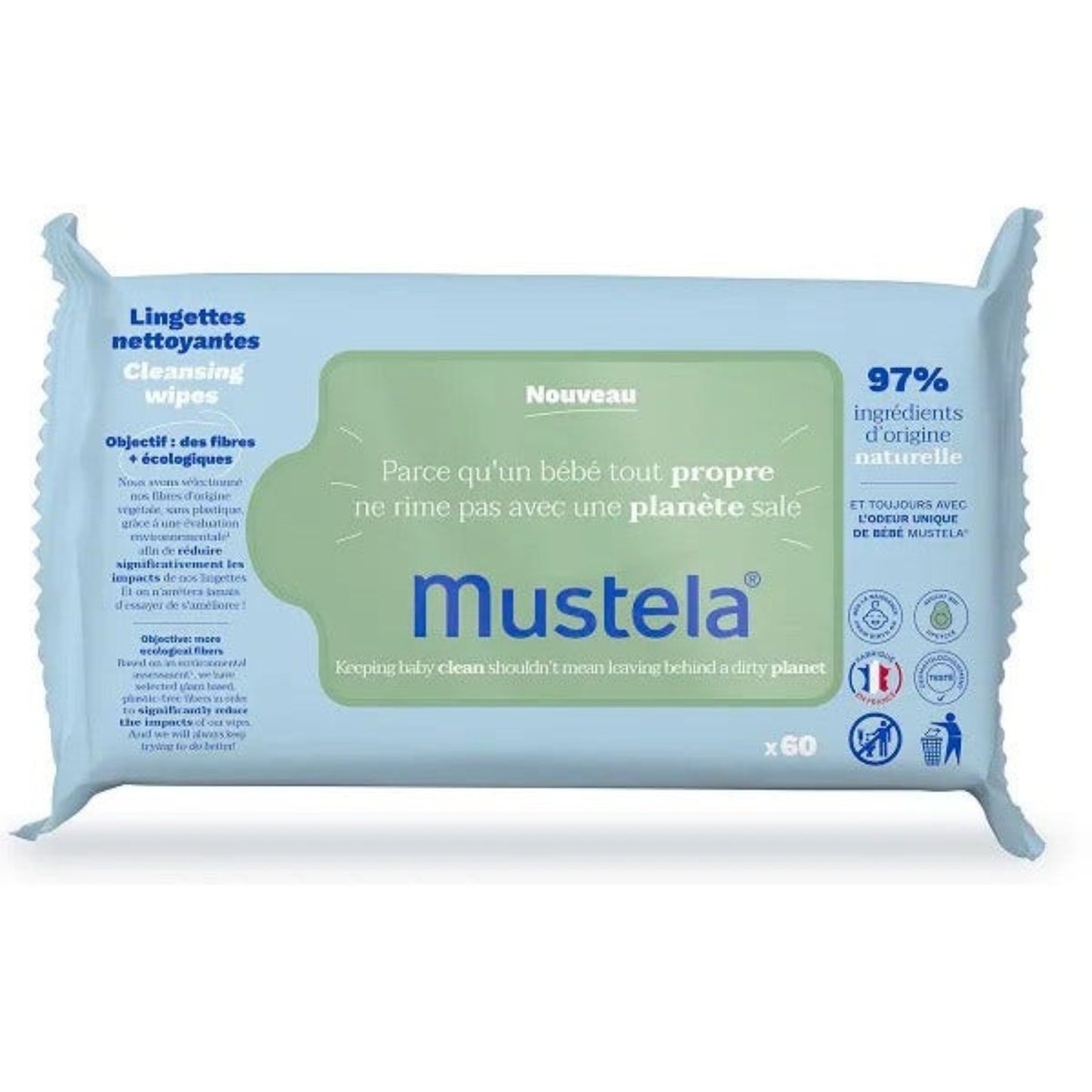 MUSTELA COFFRET DE NAISSANCE 5 SOINS ESSENTIELS BÉBÉ À L’AVOCAT BIO + SAC À LANGER OFFERT