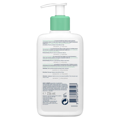 CERAVE GEL MOUSSANT NETTOYANT PEAU NORMALE À GRASSE - 236 ML