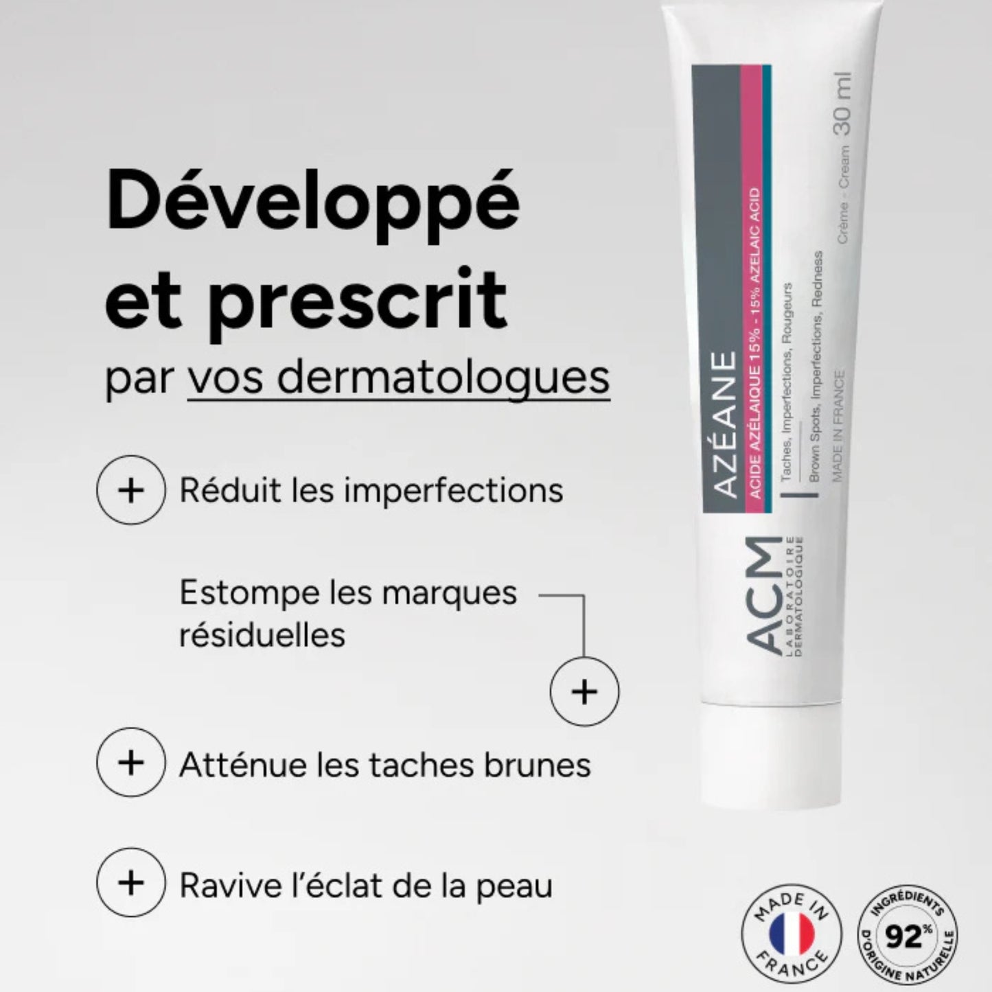 ACM AZÉANE CRÈME 15% ACIDE AZÉLAÏQUE - 30 ML