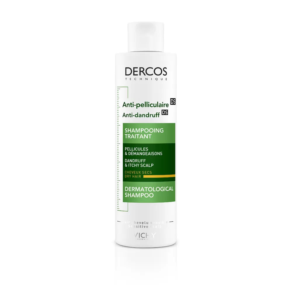DERCOS SHAMPOOING ANTI-PELLICULAIRE DS CHEVEUX SECS 200 ML = FORMAT VOYAGE 50 ML OFFERT