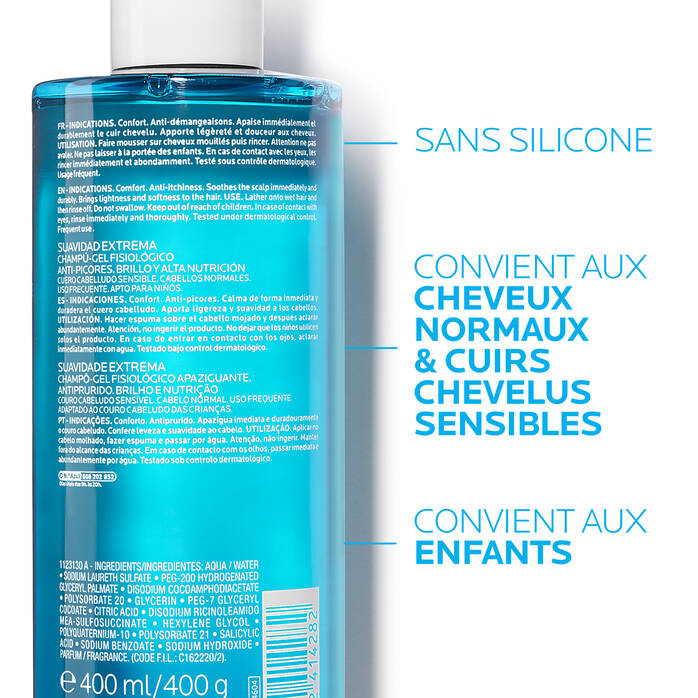 LA ROCHE-POSAY KERIUM DOUX EXTREME SHAMPOOING GEL PHYSIOLOGIQUE - 400 ML