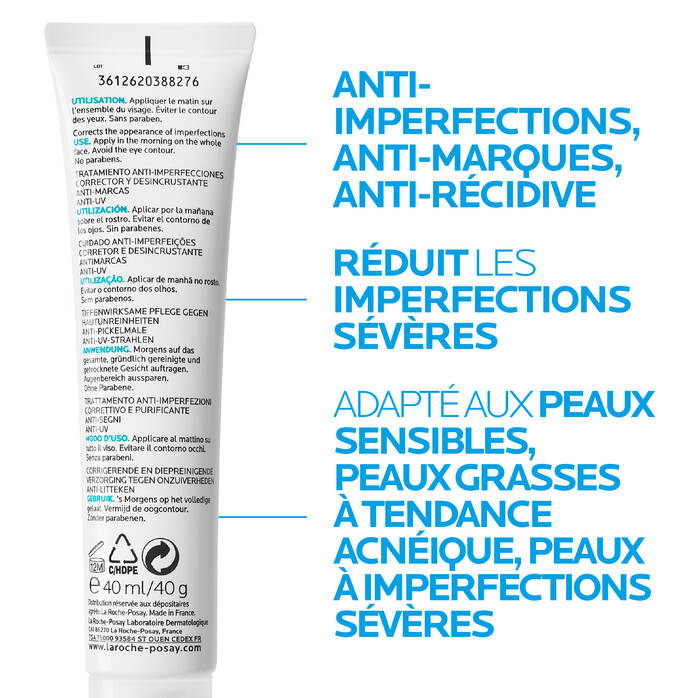 LA ROCHE-POSAY EFFACLAR DUO (+) SPF 30 SOIN ANTI-IMPERFECTIONS - 40 ML