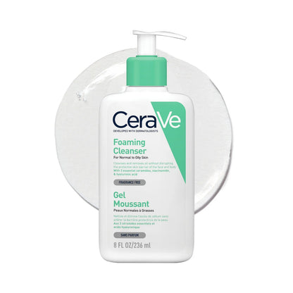 CERAVE GEL MOUSSANT NETTOYANT PEAU NORMALE À GRASSE - 236 ML