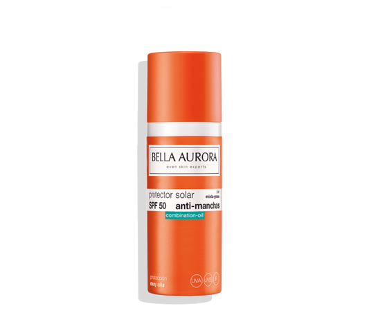 BELLA AURORA PROTECTION SOLAIRE ANTI-TACHES SPF 50+ PEAU MIXTE À GRASSE – 50 ML