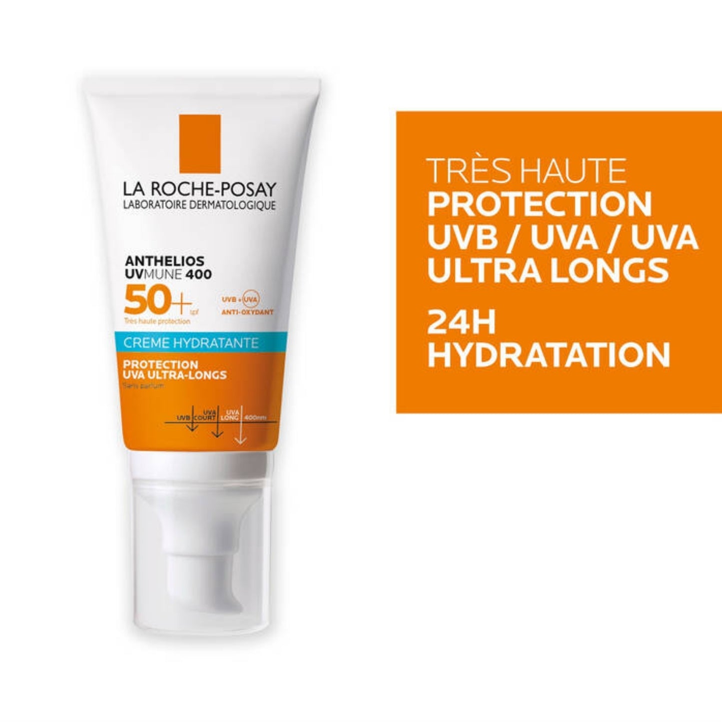 LA ROCHE POSAY ANTHELIOS UVMUNE 400 CRÈME HYDRATANTE SOLAIRE INVISIBLE - 50 ML