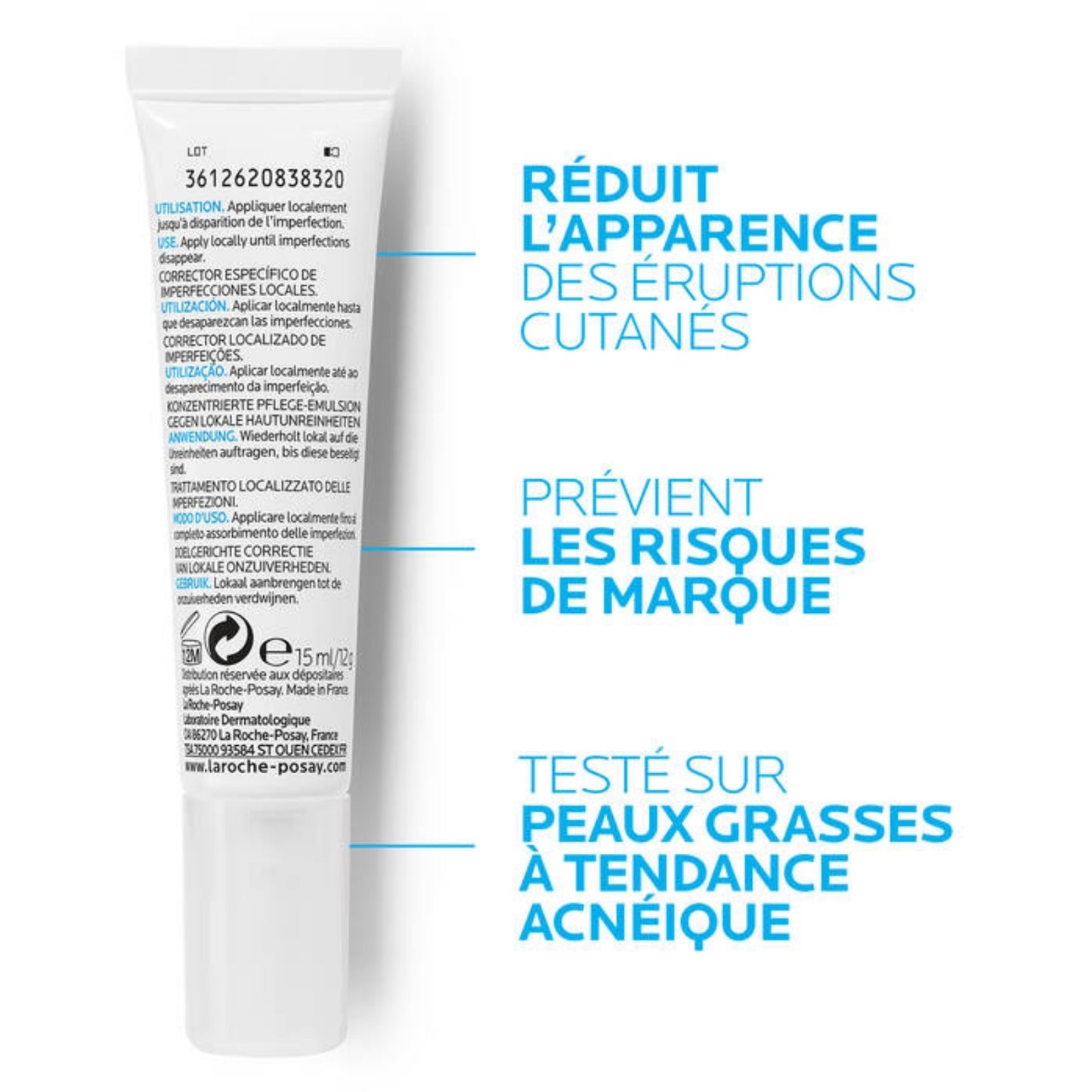 LA ROCHE-POSAY EFFACLAR A.I. SOIN ANTI-IMPERFECTIONS - 15 ML