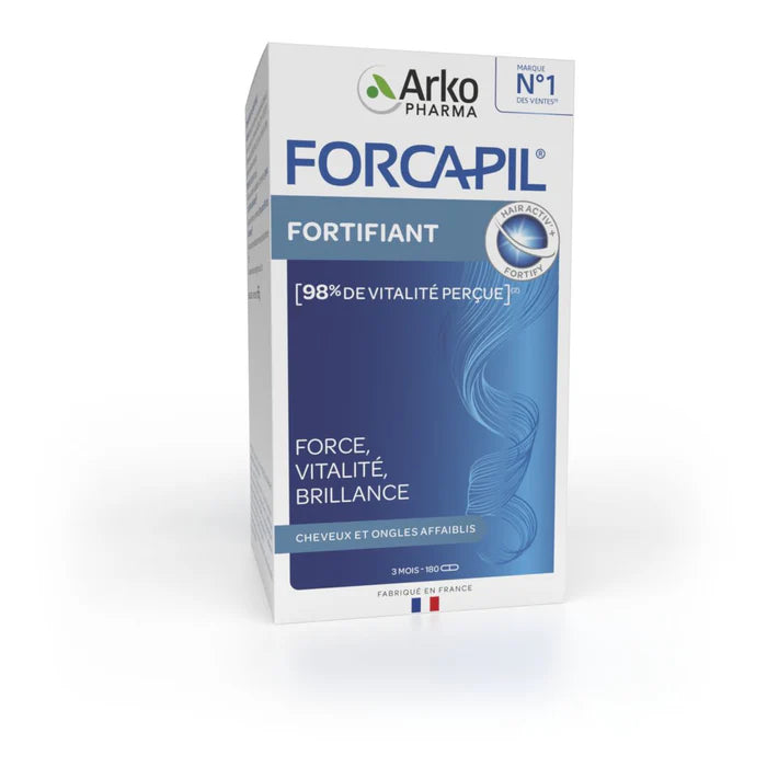 FORCAPIL® FORTIFIANT CHEVEUX ET ONGLES 180 GÉLULES = 60 GÉLULES OFFERTES