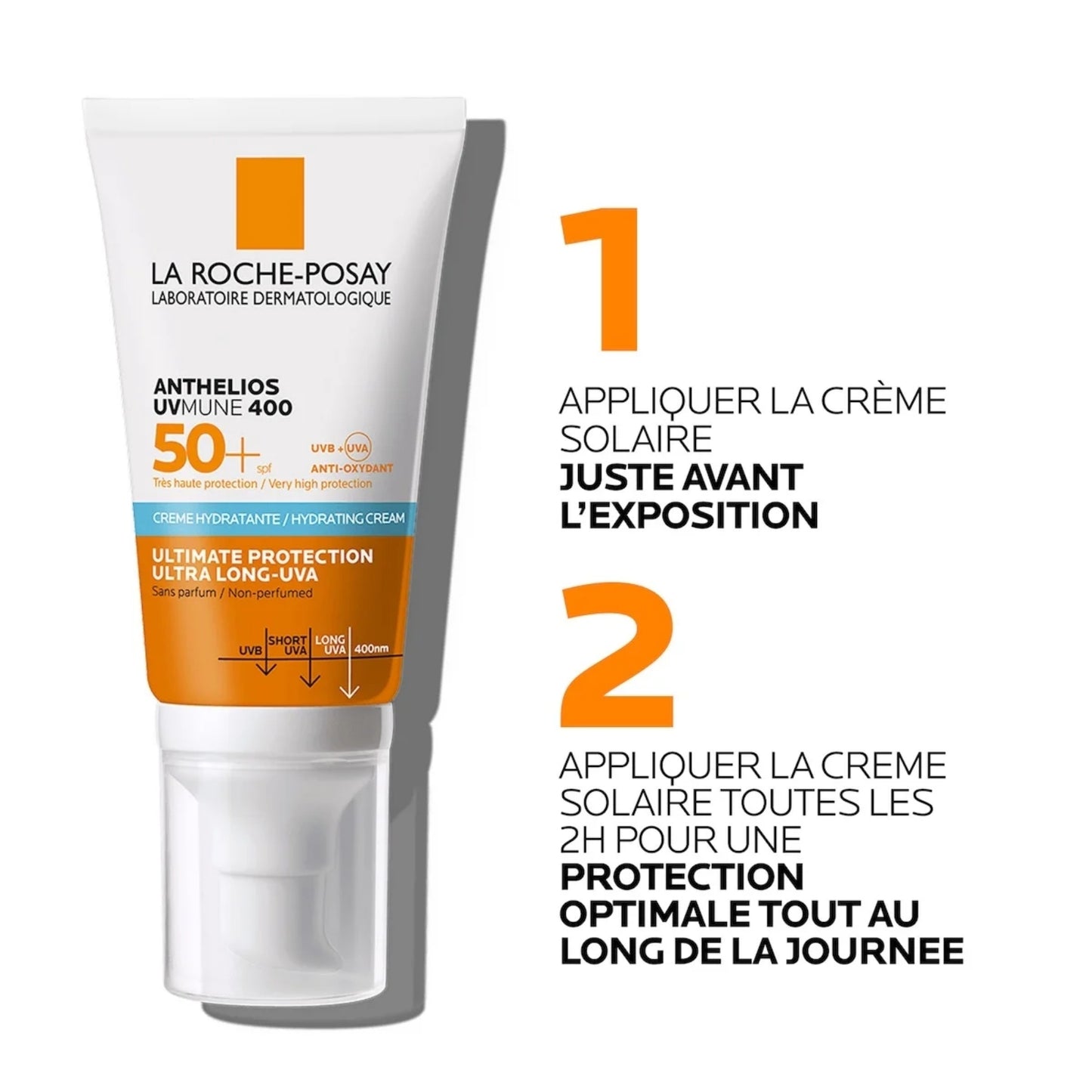 LA ROCHE POSAY ANTHELIOS UVMUNE 400 CRÈME HYDRATANTE SOLAIRE INVISIBLE - 50 ML