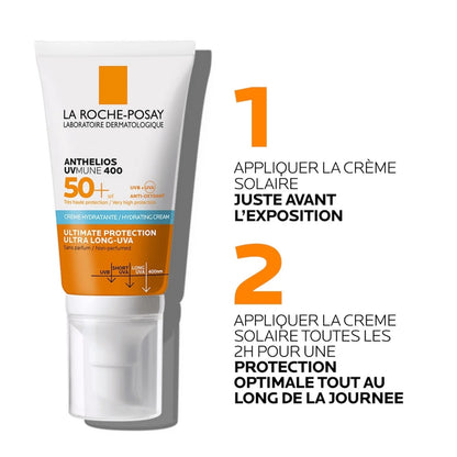 LA ROCHE POSAY ANTHELIOS UVMUNE 400 CRÈME HYDRATANTE SOLAIRE INVISIBLE - 50 ML