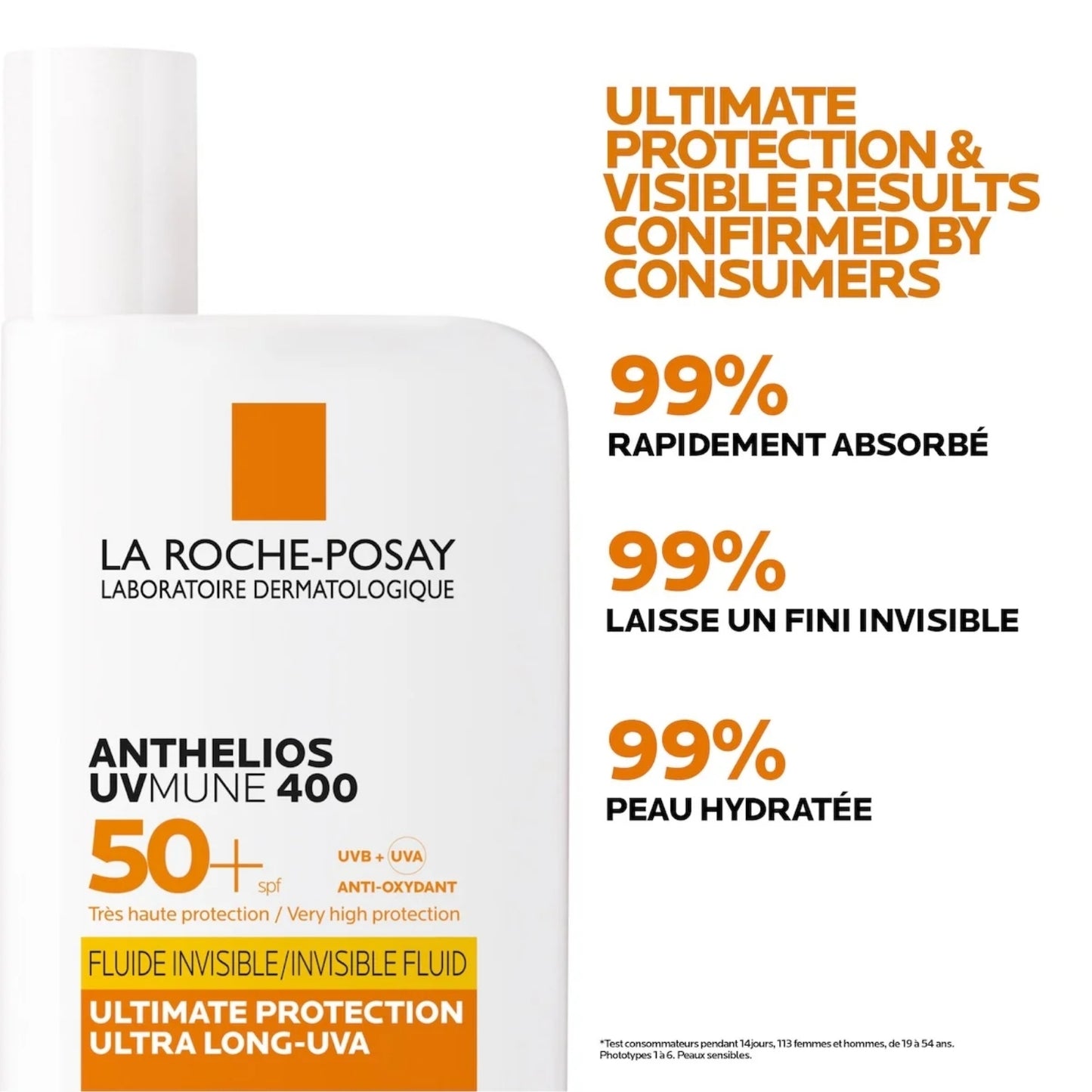 LA ROCHE-POSAY ANTHELIOS UVMUNE 400 CRÈME SOLAIRE FLUIDE INVISIBLE SPF 50+ 50 ML = EAU THERMALE 50 ML OFFERTE