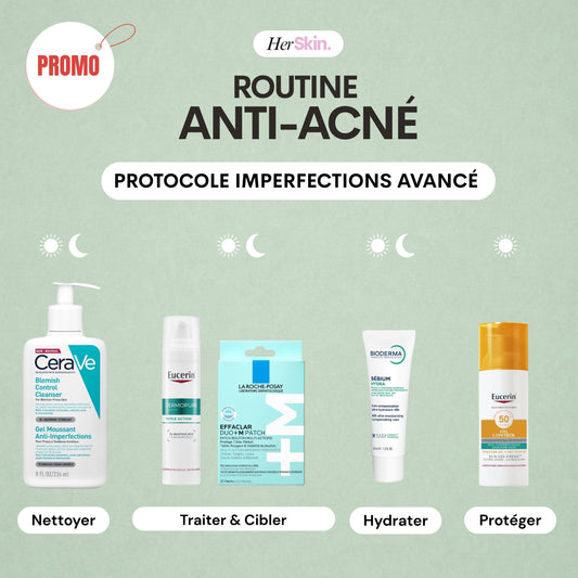 ROUTINE ANTI-ACNÉ – PROTOCOLE IMPERFECTIONS AVANCÉ
