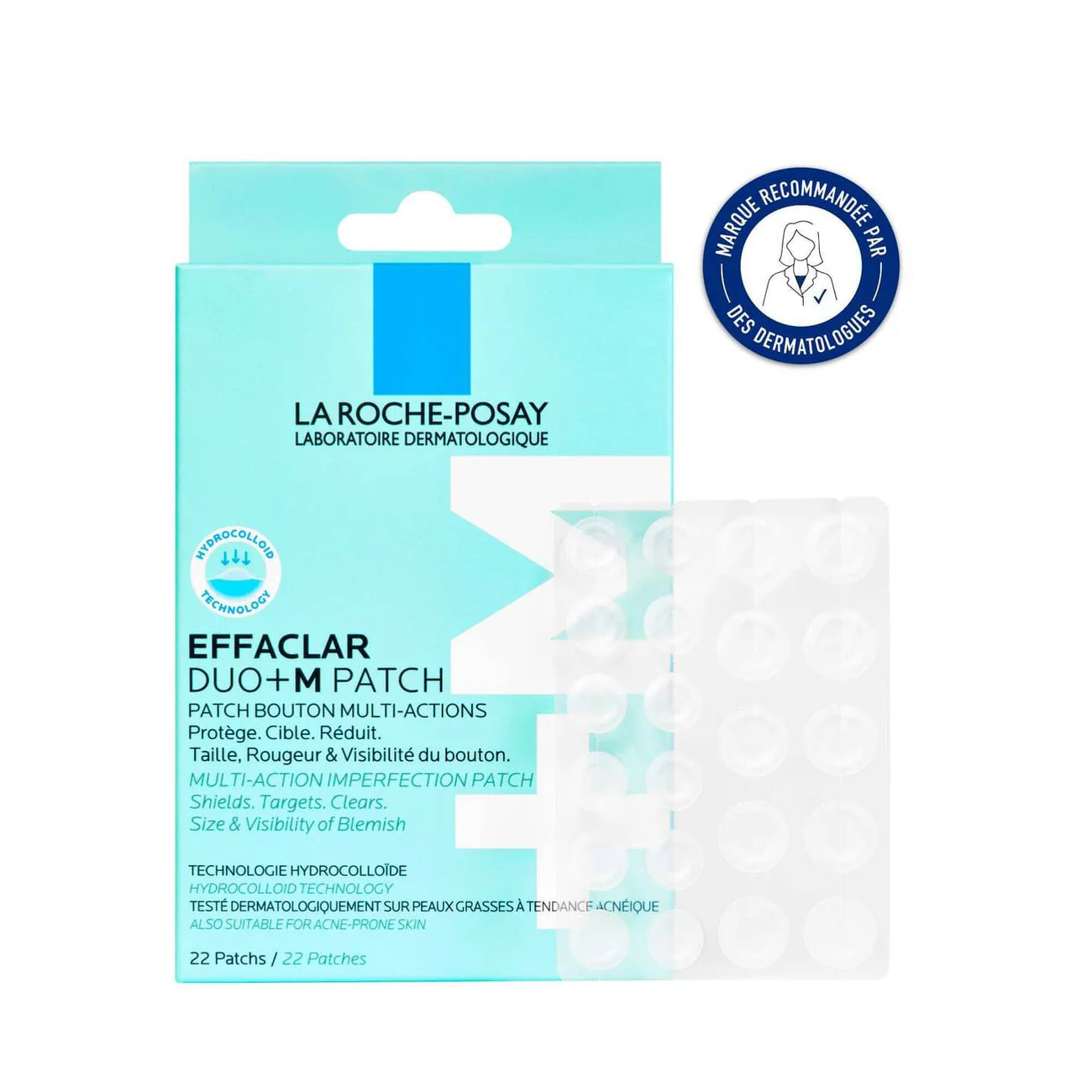 LA ROCHE-POSAY EFFACLAR PATCH ANTI-IMPERFECTIONS DUO+M – PATCHS ANTI-BOUTONS & ANTI-ACNÉ (22 PATCHS)
