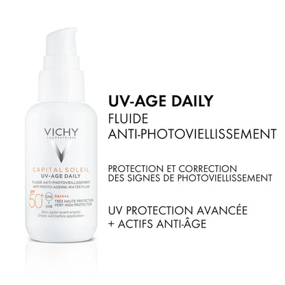 VICHY CAPITAL SOLEIL UV-AGE DAILY FLUIDE SPF 50+ – 40 ML