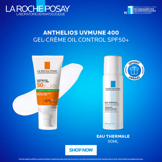 LA ROCHE-POSAY ANTHELIOS UVMUNE 400 OIL CONTROL INVISIBLE SPF50+ 50 ML = EAU THERMALE 50 ML OFFERTE
