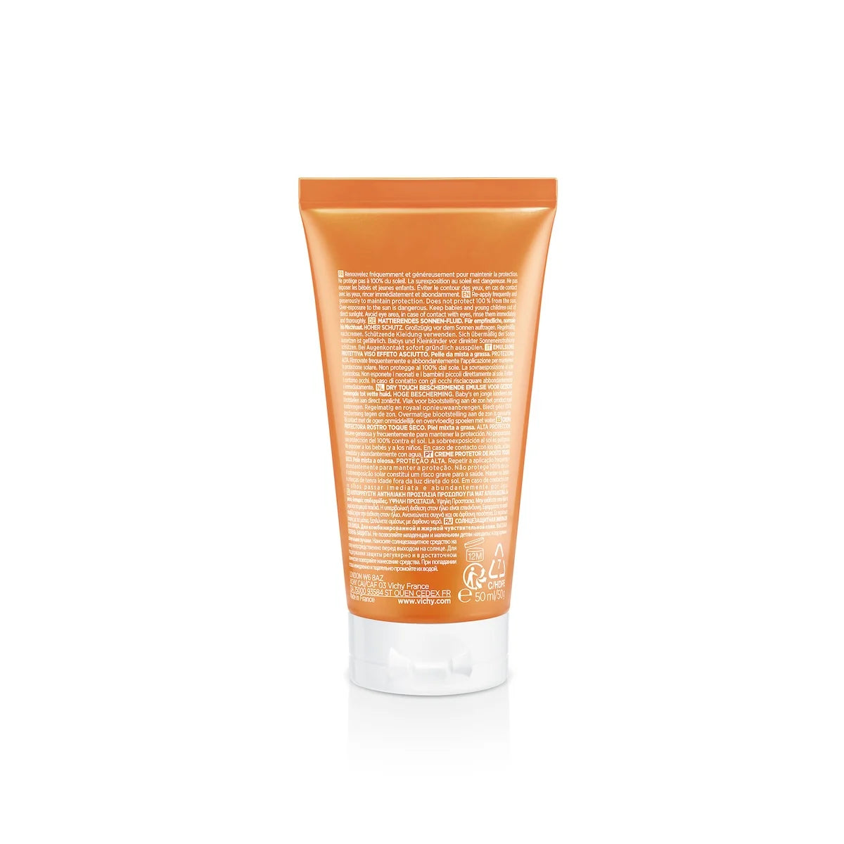VICHY CAPITAL SOLEIL ÉMULSION ANTI-BRILLANCE TOUCHER SEC SPF50+ PEAU MIXTE À GRASSE 50 ML = APRÈS-SOLEIL 100 ML OFFERT