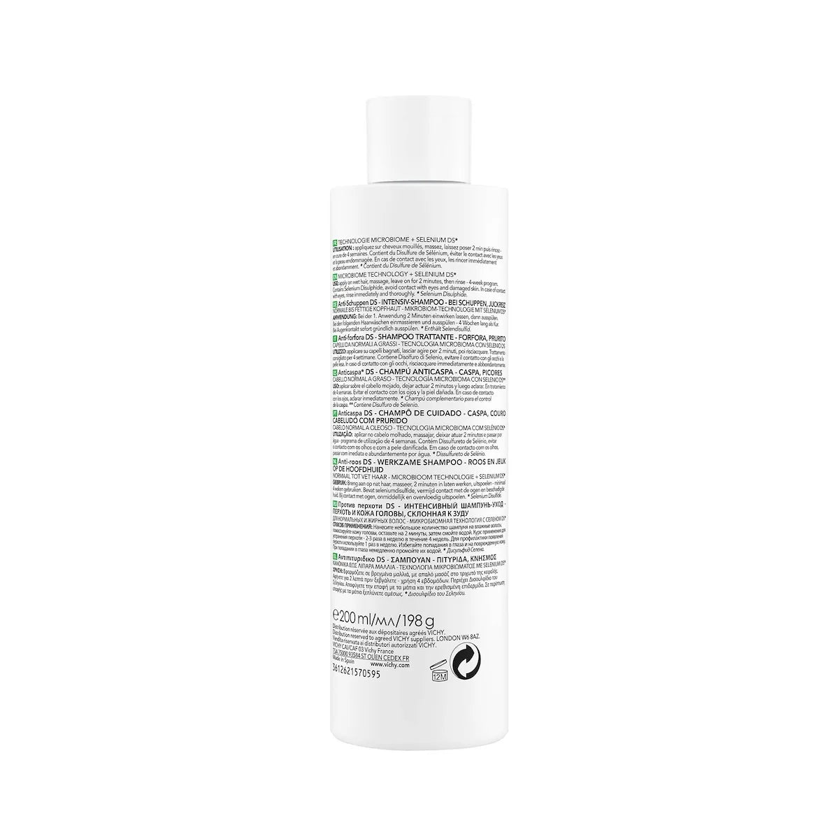 DERCOS SHAMPOOING ANTI-PELLICULAIRE DS CHEVEUX NORMAUX À GRAS 200 ML