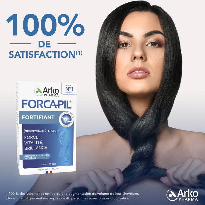 FORCAPIL® FORTIFIANT CHEVEUX ET ONGLES 180 GÉLULES = 60 GÉLULES OFFERTES