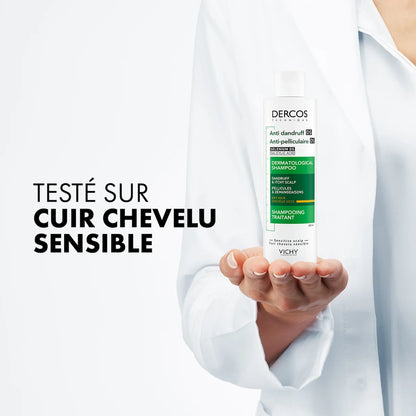 DERCOS SHAMPOOING ANTI-PELLICULAIRE DS CHEVEUX SECS 200 ML = FORMAT VOYAGE 50 ML OFFERT