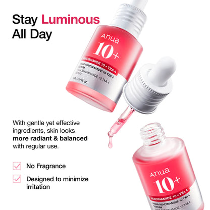ANUA NIACINAMIDE 10% + TXA 4% SÉRUM ANTI-TACHES & ÉCLAT – 30 ML