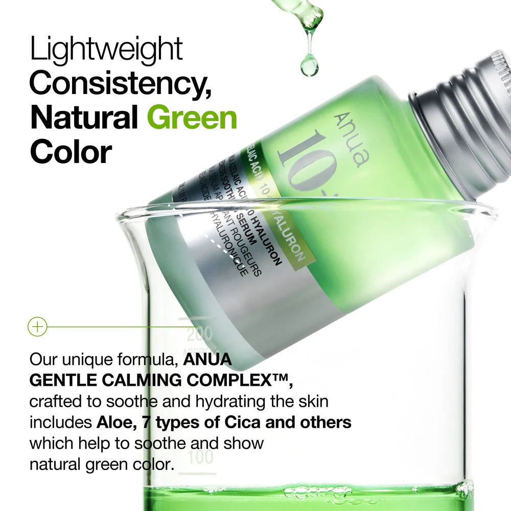 ANUA AZELAIC ACID 10+ HYALURON REDNESS SOOTHING SERUM - 30 ML