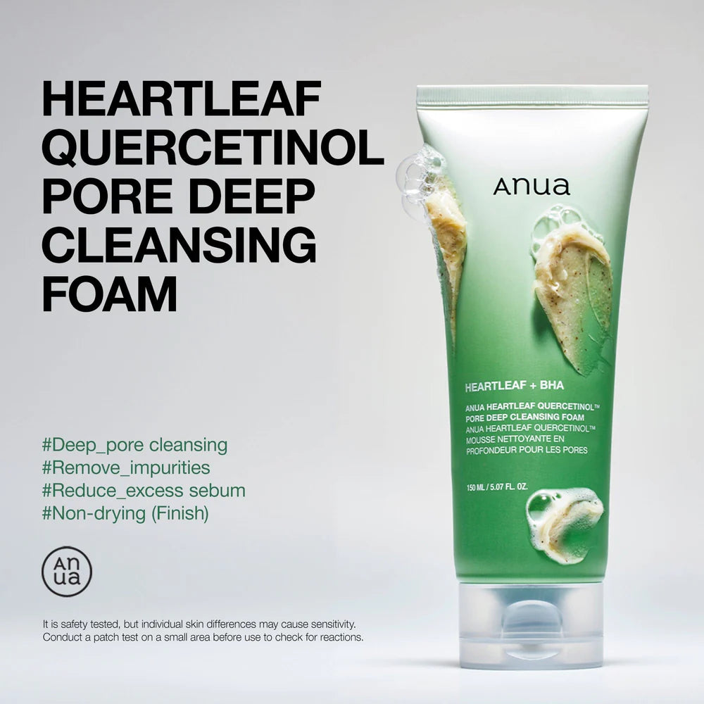 ANUA HEARTLEAF QUERCETINOL PORE DEEP CLEANSING FOAM - 150 ML