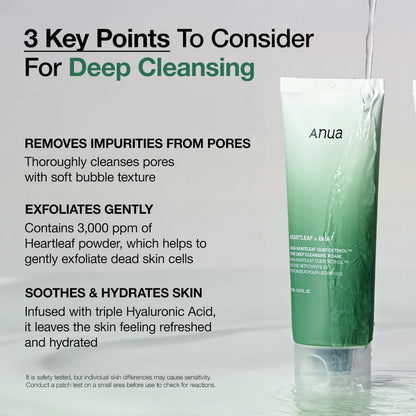 ANUA HEARTLEAF QUERCETINOL PORE DEEP CLEANSING FOAM - 150 ML