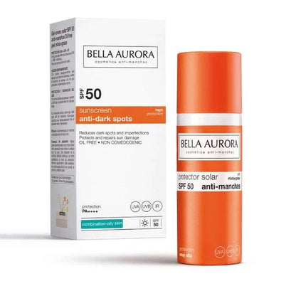 BELLA AURORA PROTECTION SOLAIRE ANTI-TACHES SPF 50+ PEAU MIXTE À GRASSE – 50 ML