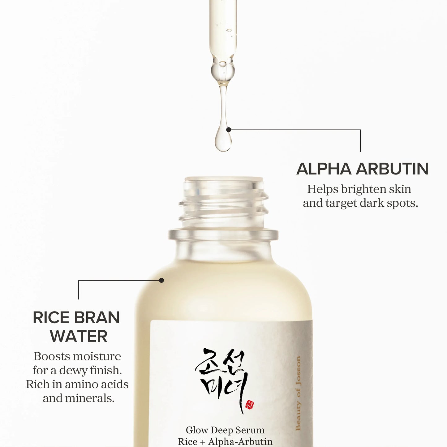 BEAUTY OF JOSEON GLOW DEEP SERUM : RICE + ALPHA-ARBUTIN - 30 ML